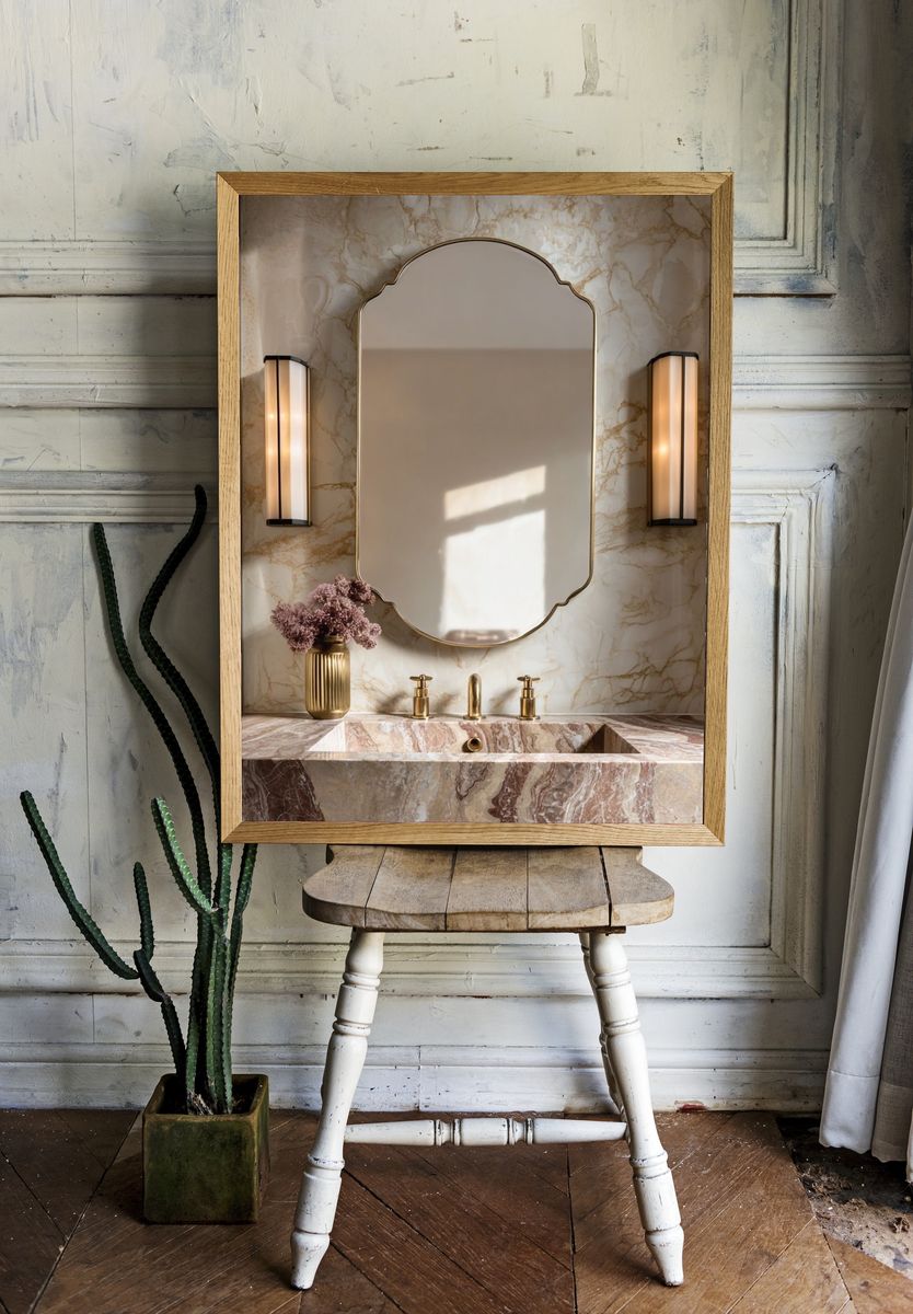 Marble Vanity Interior Photography Poster. — room view 1