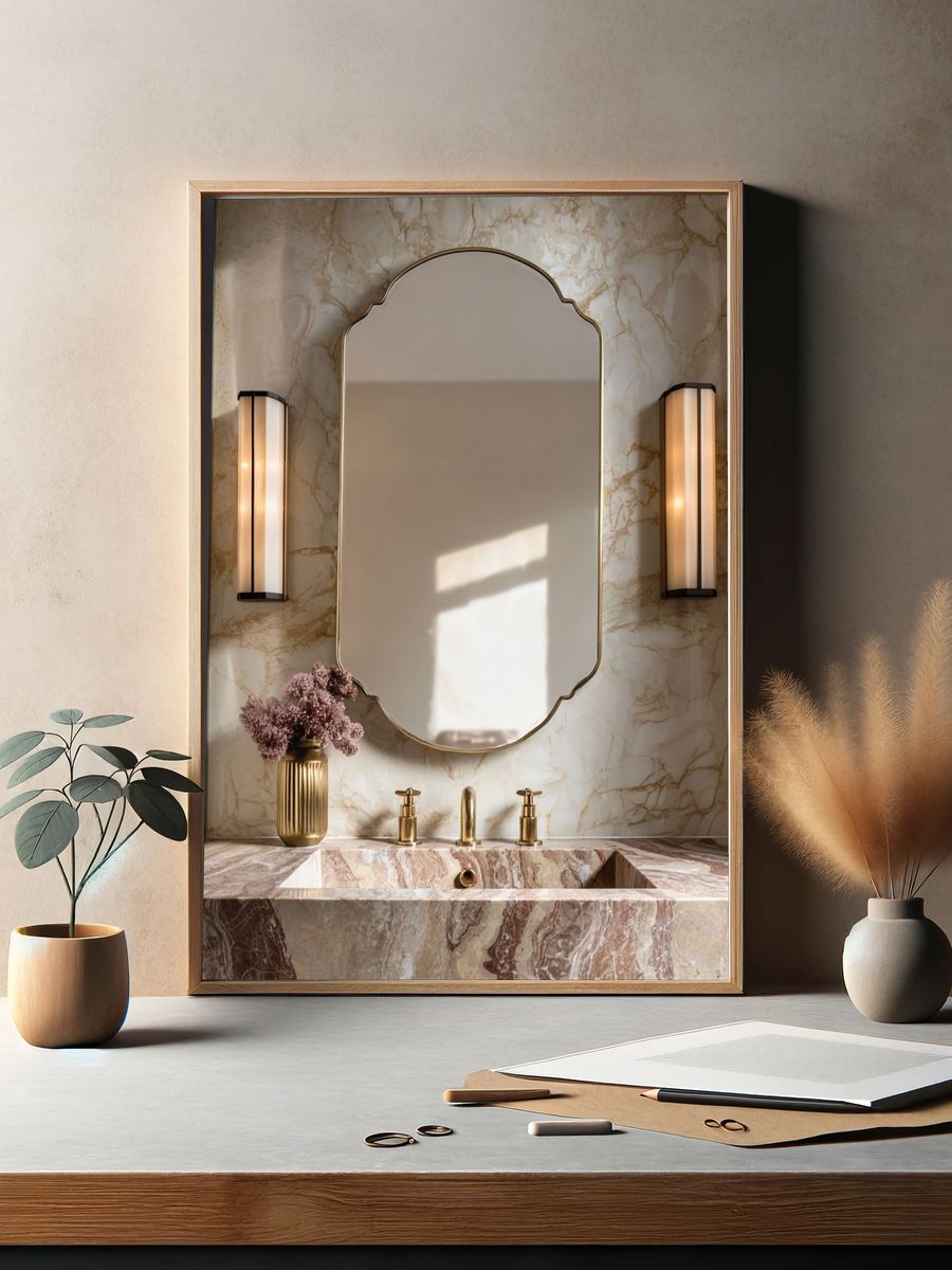 Marble Vanity Interior Photography Poster. — room view 2