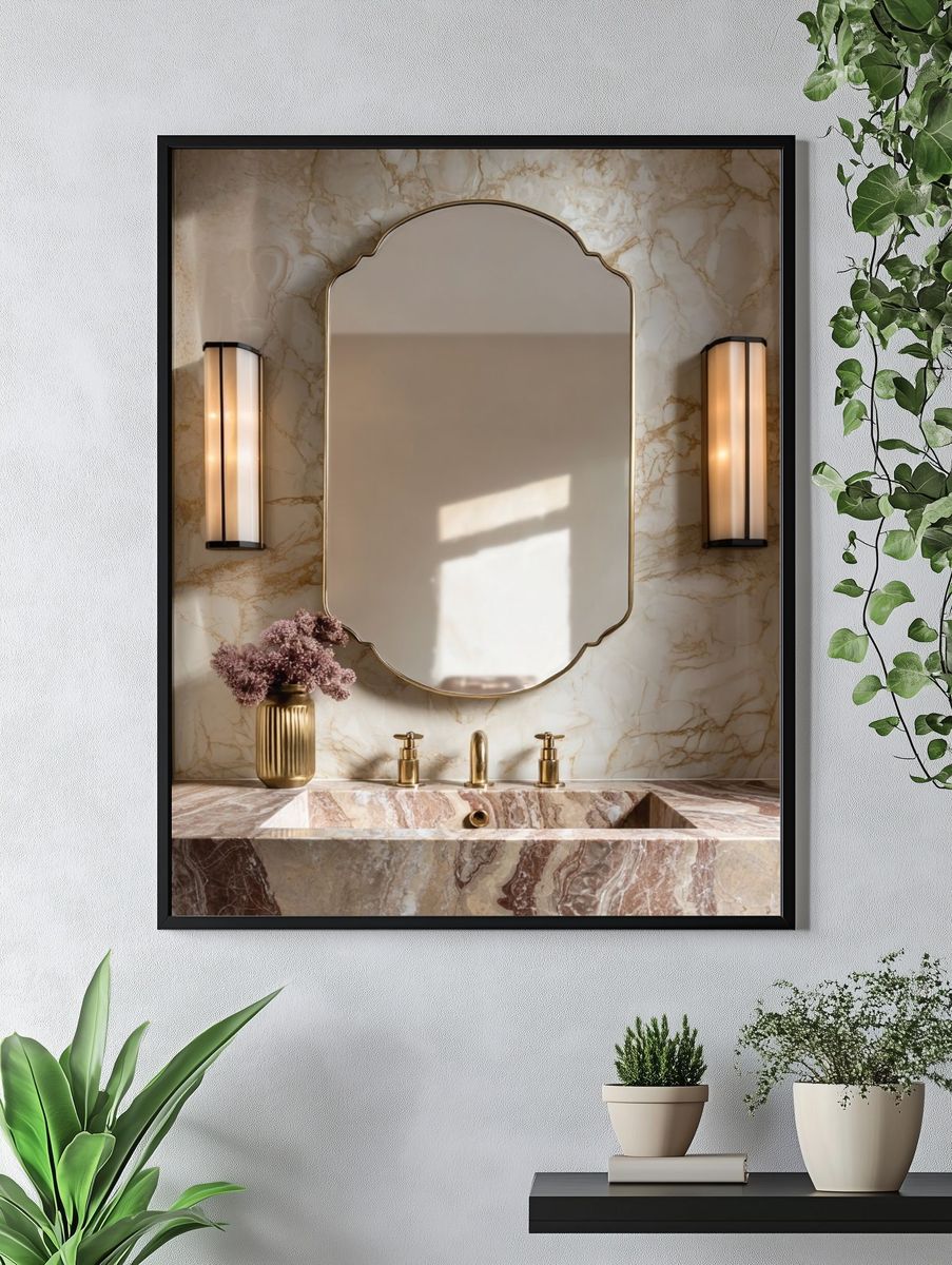 Marble Vanity Interior Photography Poster. — room view 4