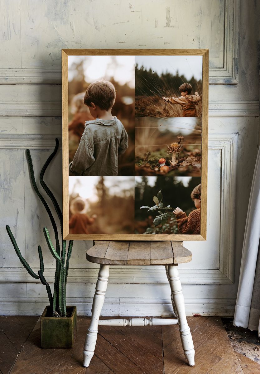 Autumn Childhood Forest Photography Poster. room preview