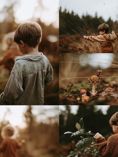 Autumn Childhood Forest Photography Poster. poster