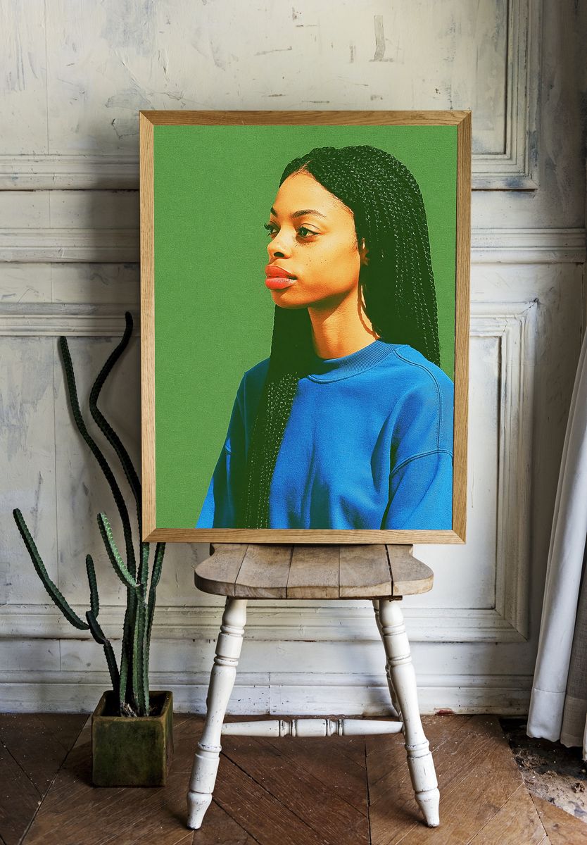 Braided Portrait Photography Poster. room preview