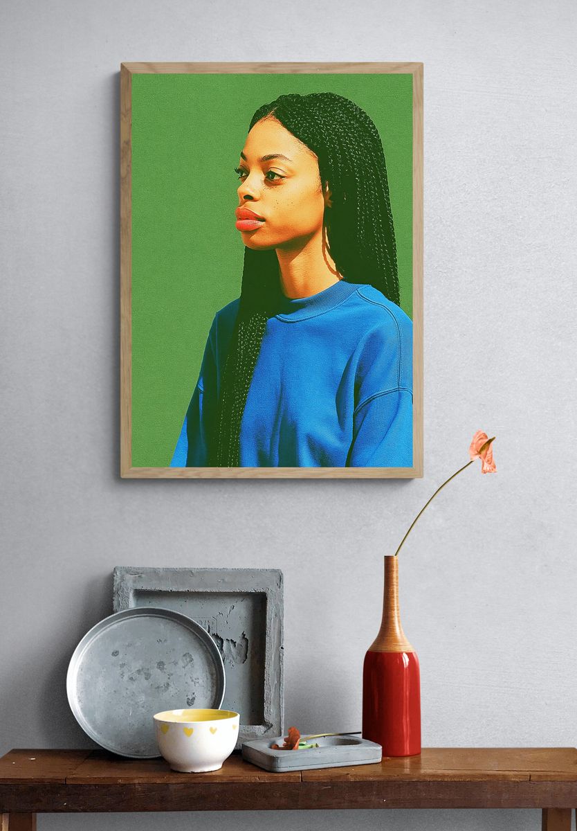 Braided Portrait Photography Poster. — room view 3
