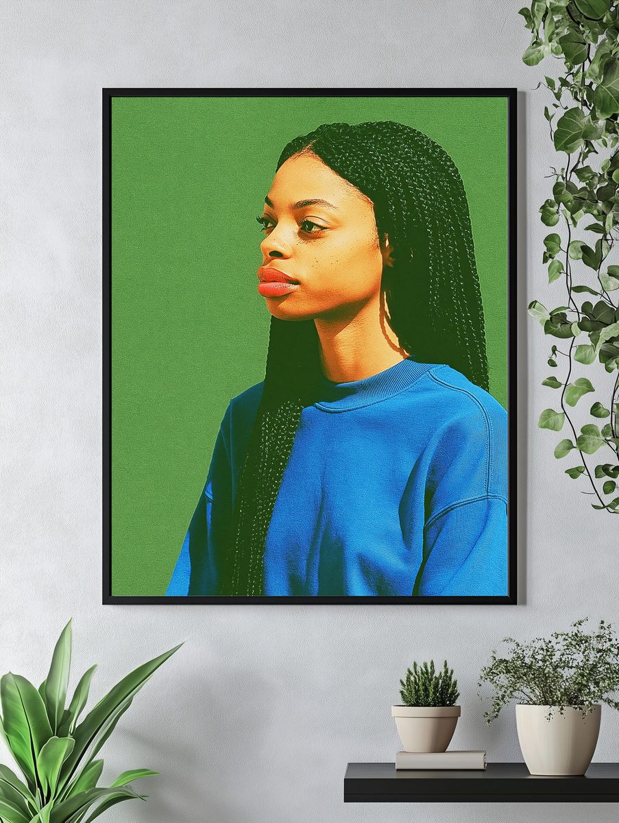 Braided Portrait Photography Poster. — room view 4