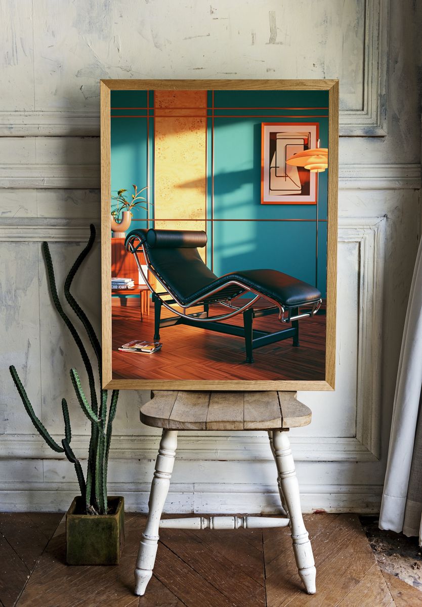 Mid-Century Lounge Chair Poster. room preview