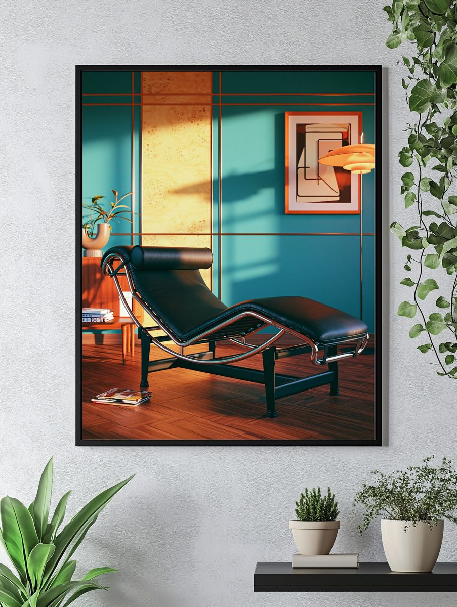 Mid-Century Lounge Chair Poster. — room view 4
