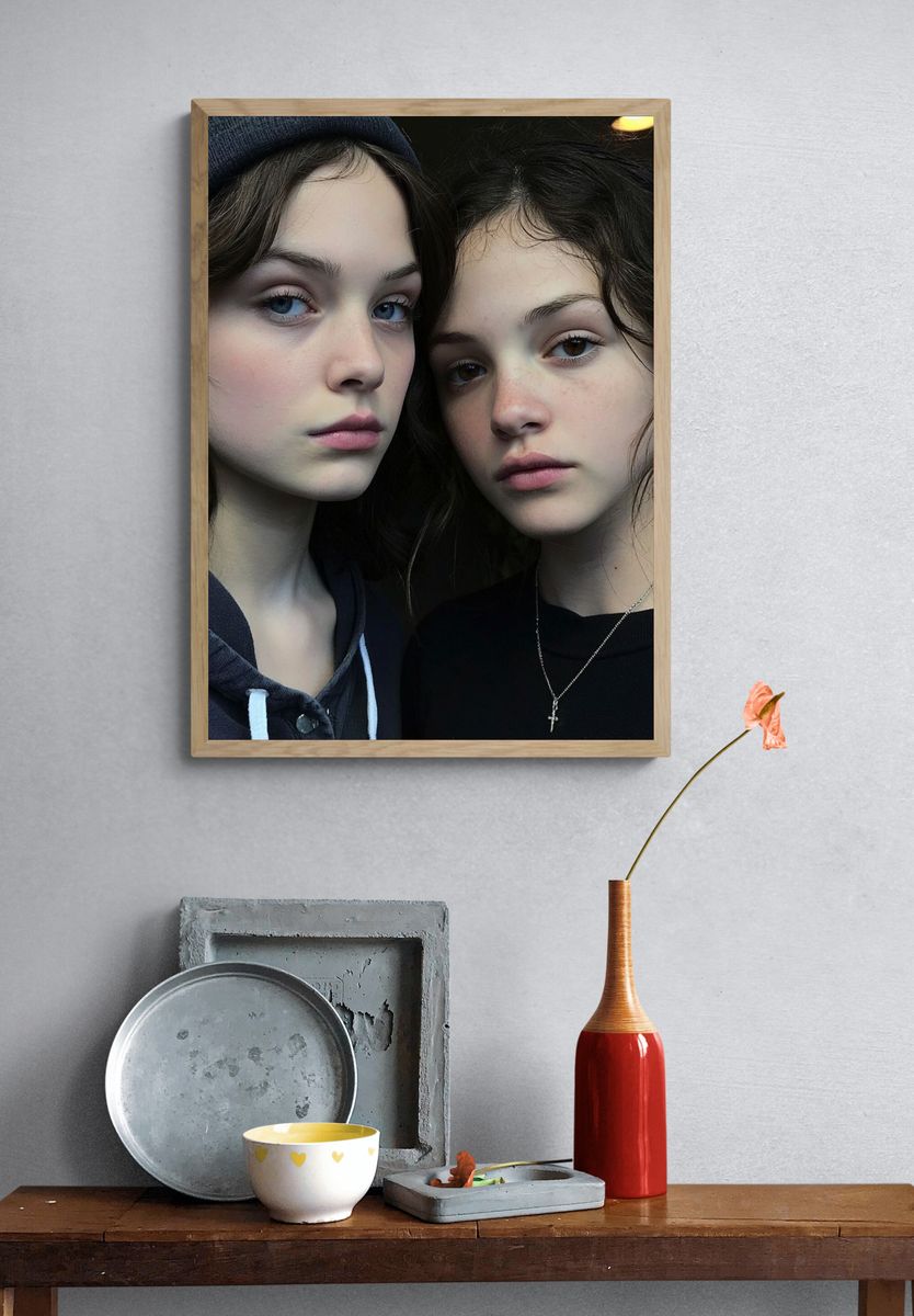 Twin Portrait Photography Poster. — room view 3