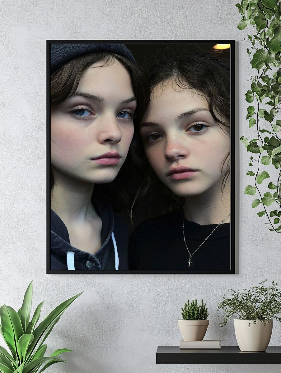 Twin Portrait Photography Poster. — room view 4