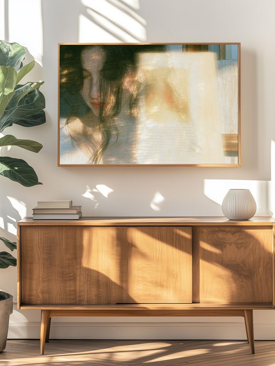 Dreamy Woman Portrait Print. — room view 3