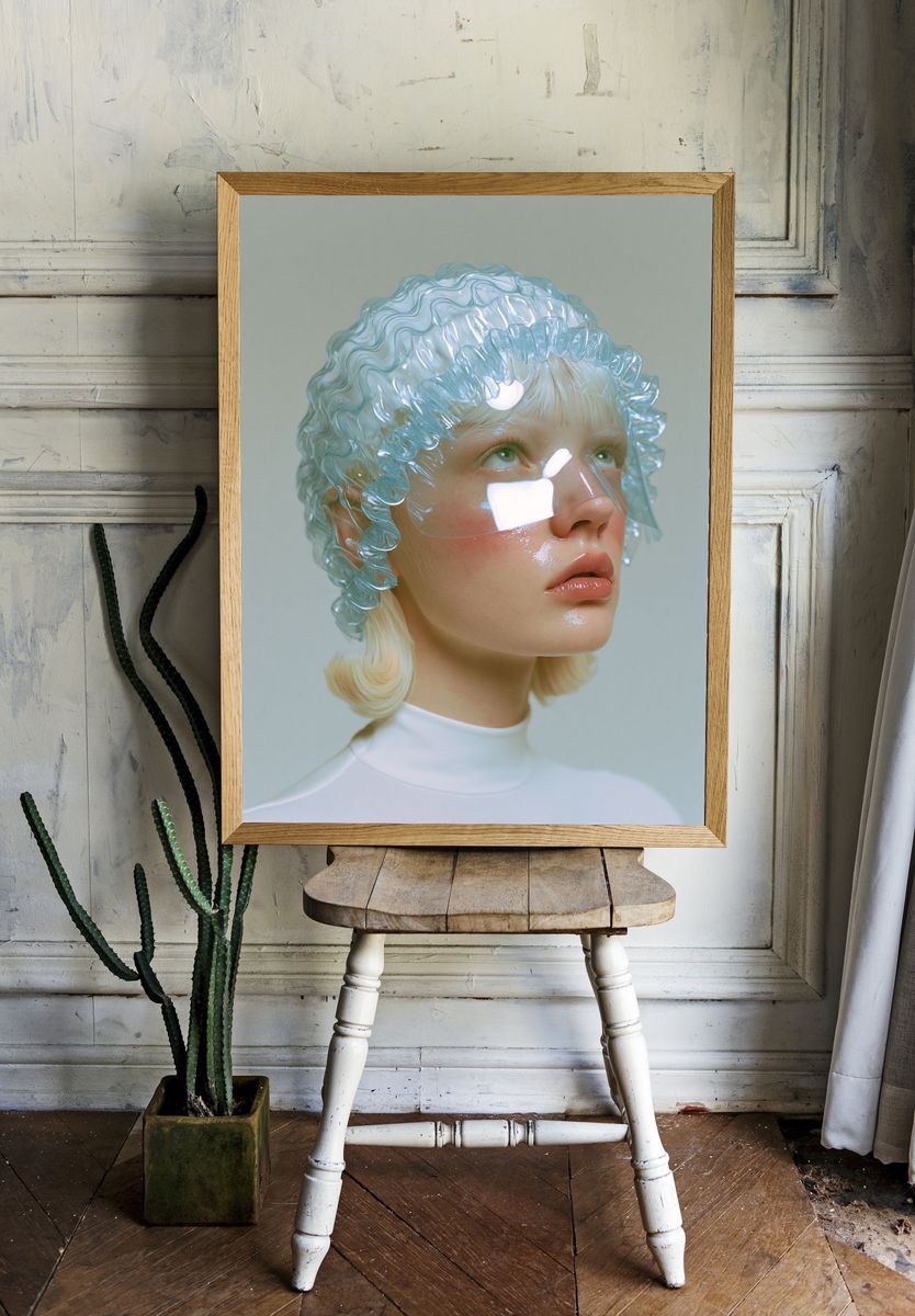 Futuristic Portrait Photography Poster. — room view 1