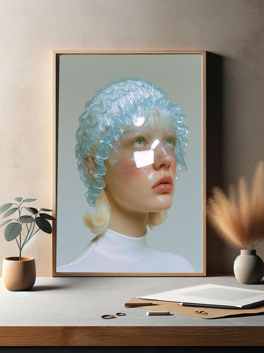 Futuristic Portrait Photography Poster. — room view 2