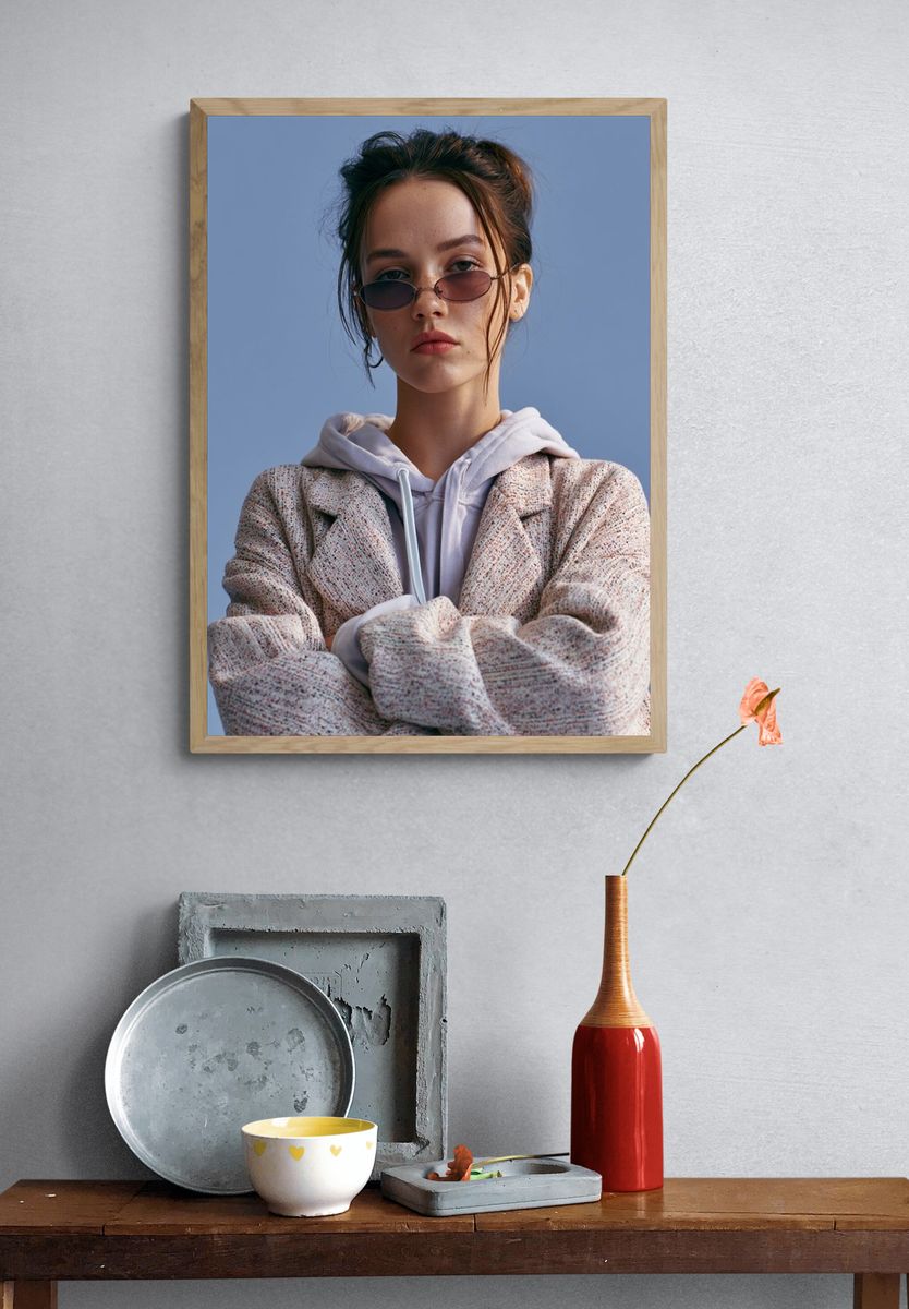 Cool Street Style Portrait Poster. — room view 3