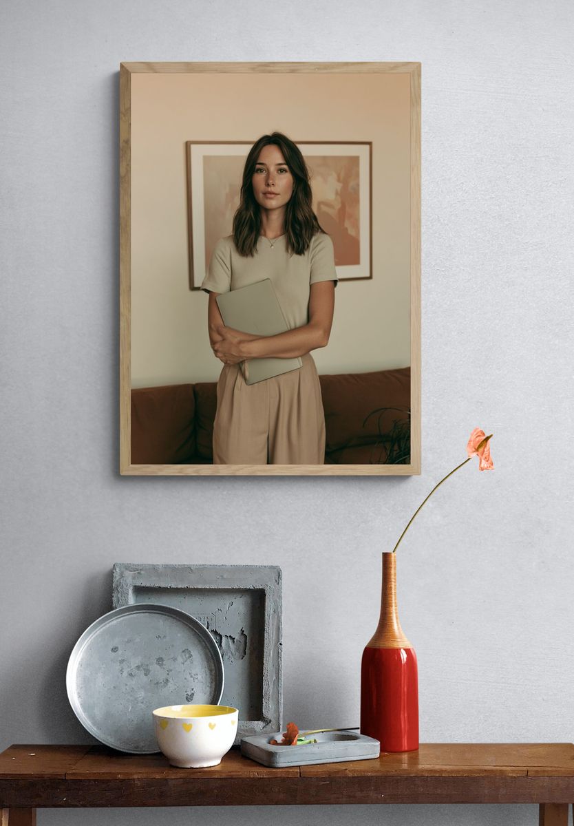Neutral Portrait Photography Poster. — room view 3