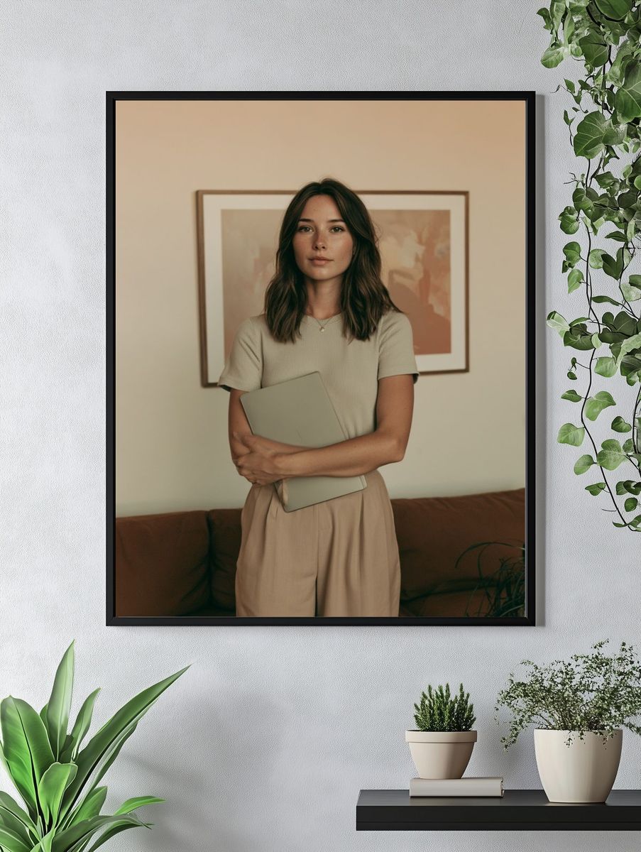 Neutral Portrait Photography Poster. — room view 4