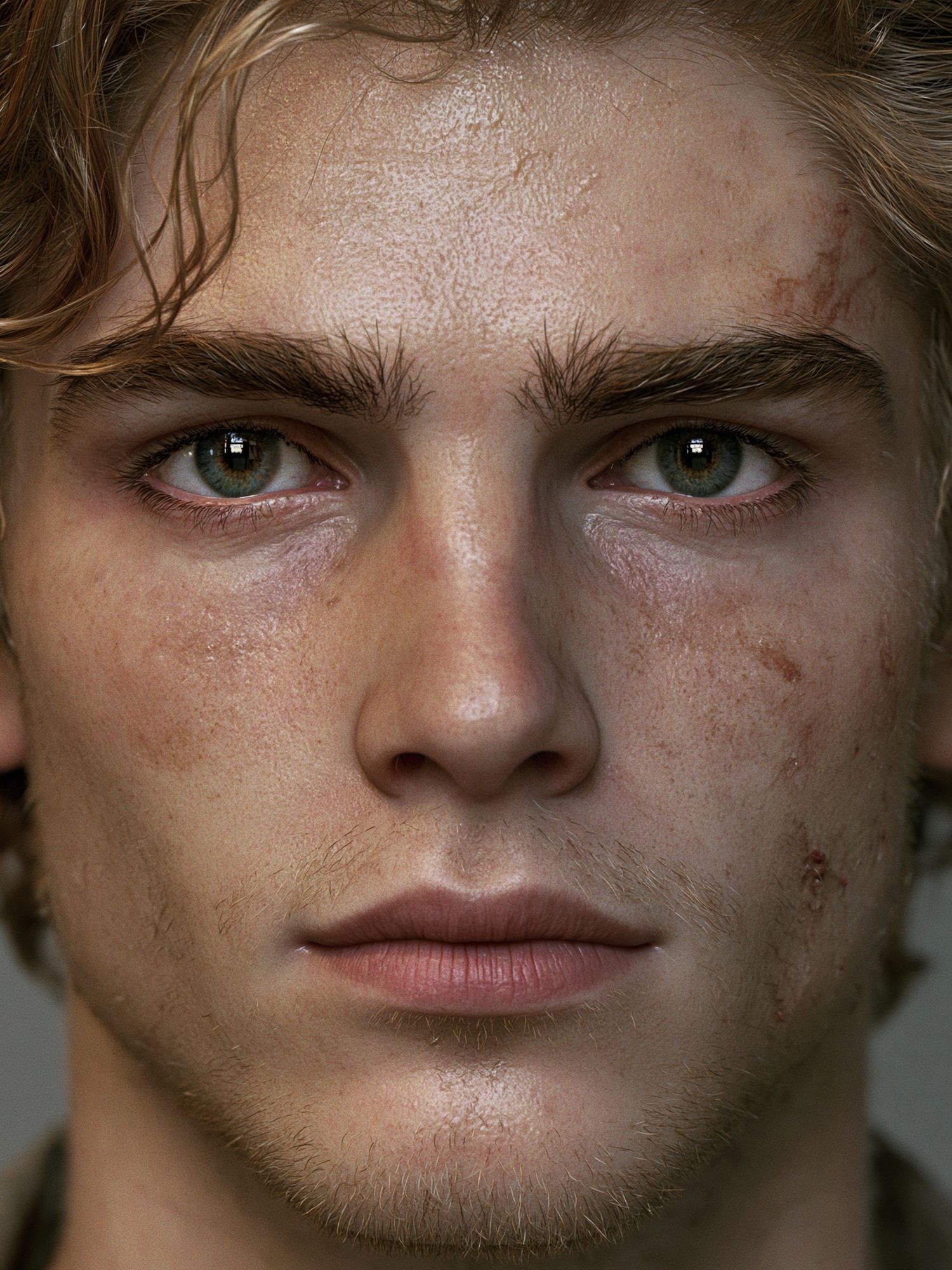 Intense Male Portrait Photography Poster. poster detail
