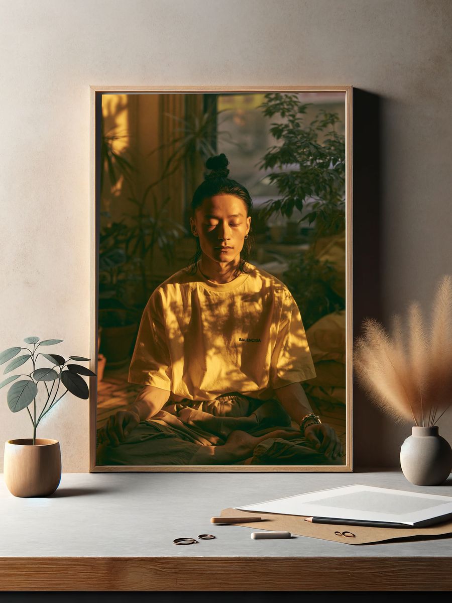 Meditative Portrait Photography Poster. — room view 2