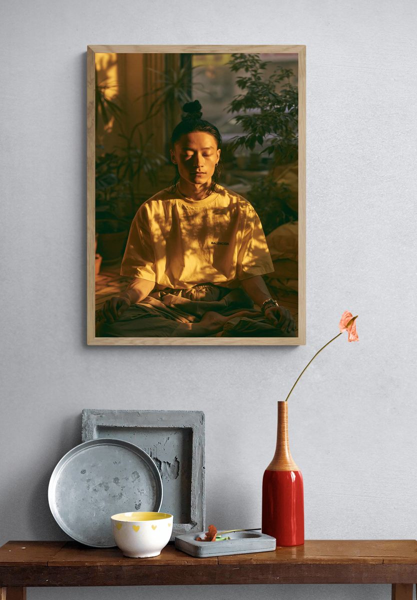 Meditative Portrait Photography Poster. — room view 3