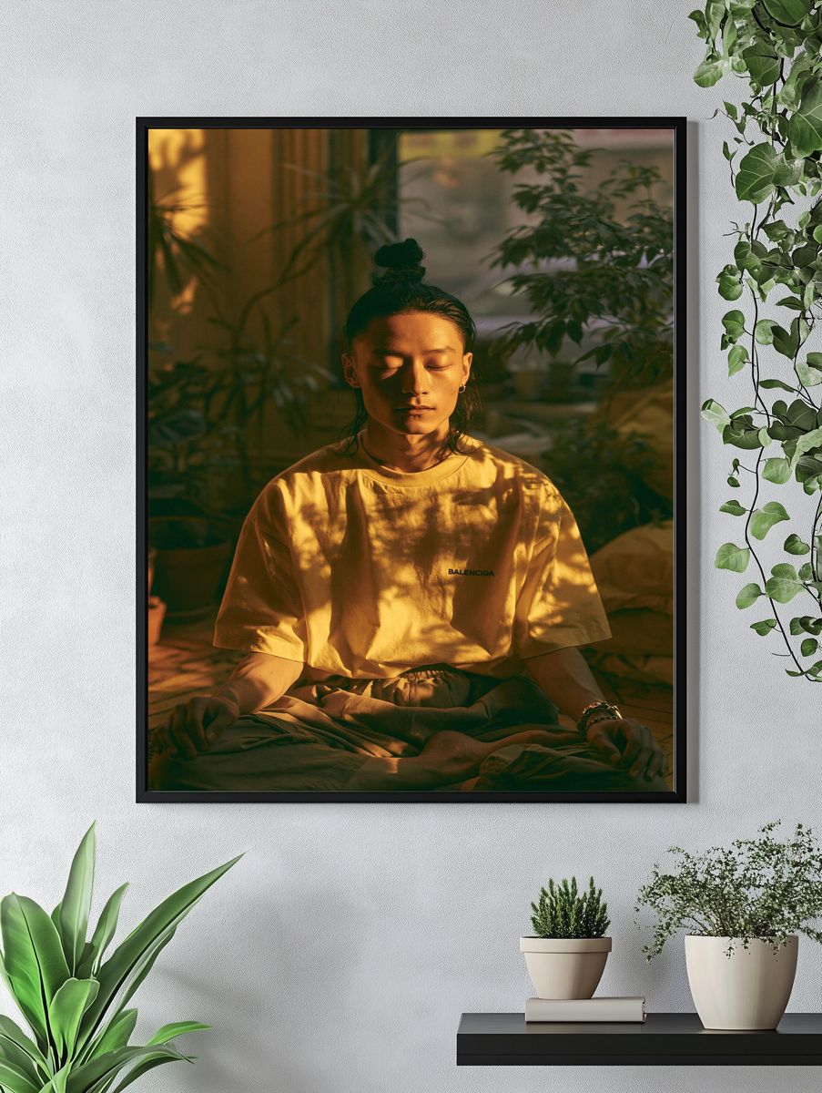 Meditative Portrait Photography Poster. — room view 4