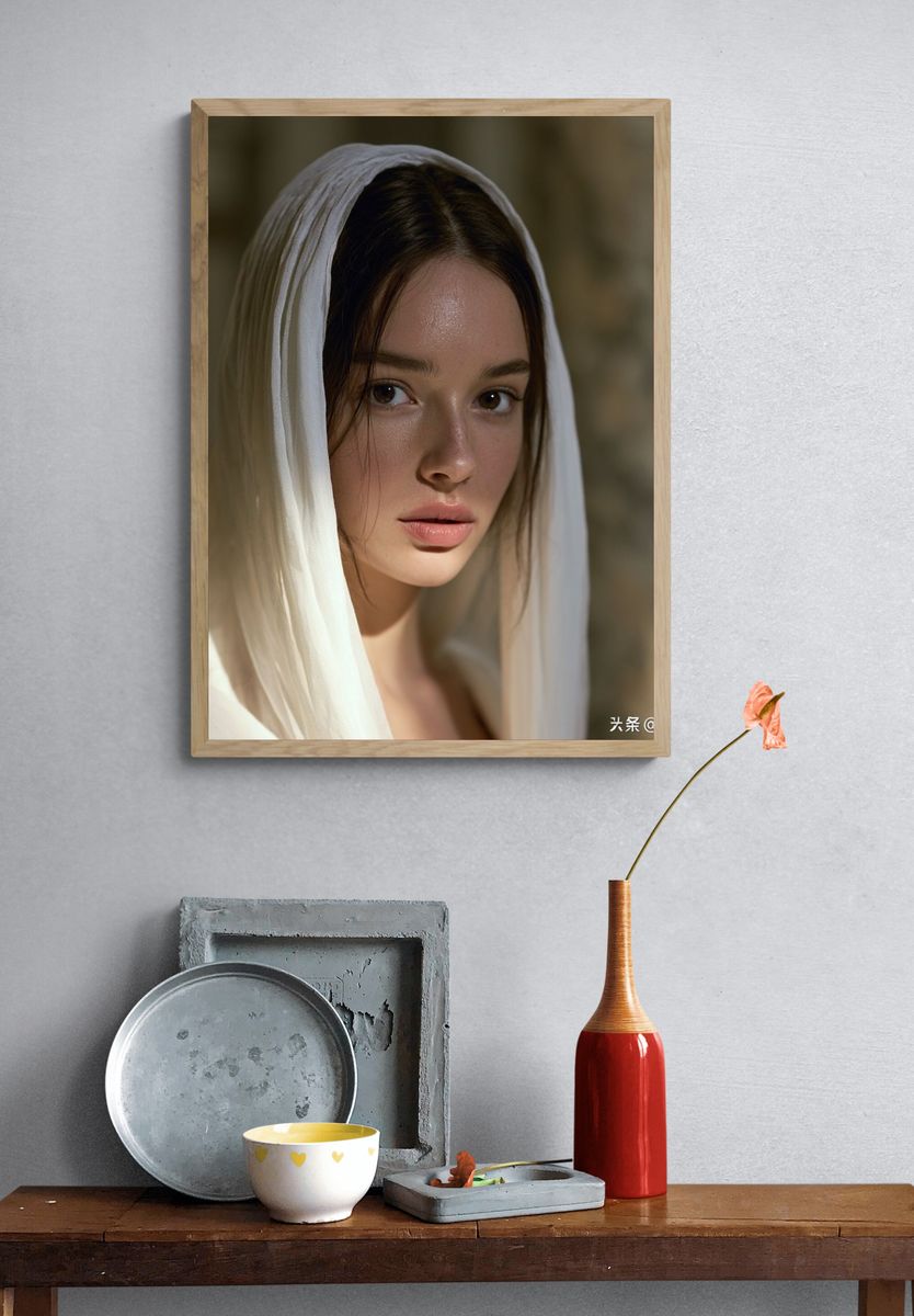 Veiled Portrait Photography Poster. — room view 3