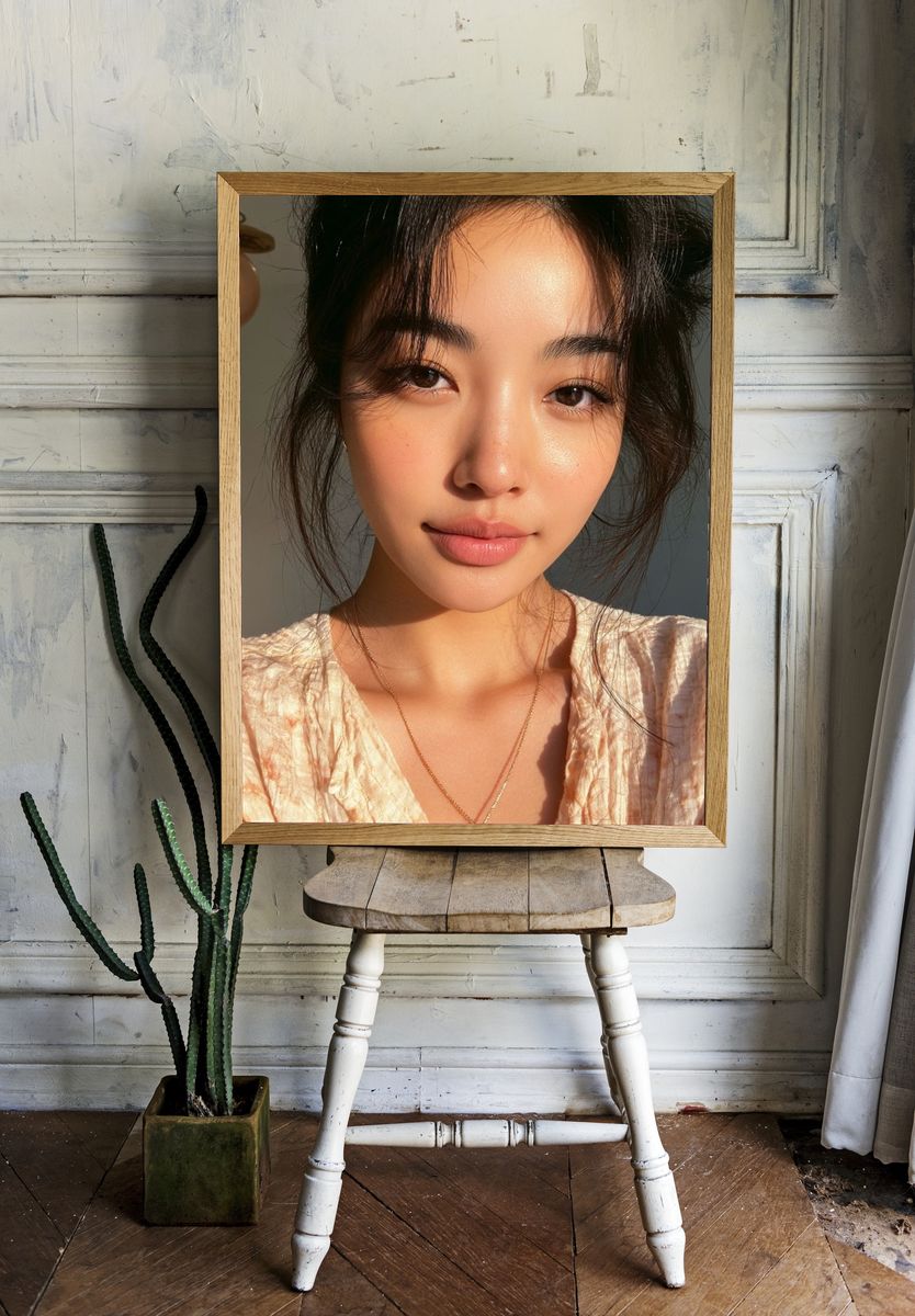 Sunlit Portrait Photography Poster. room preview