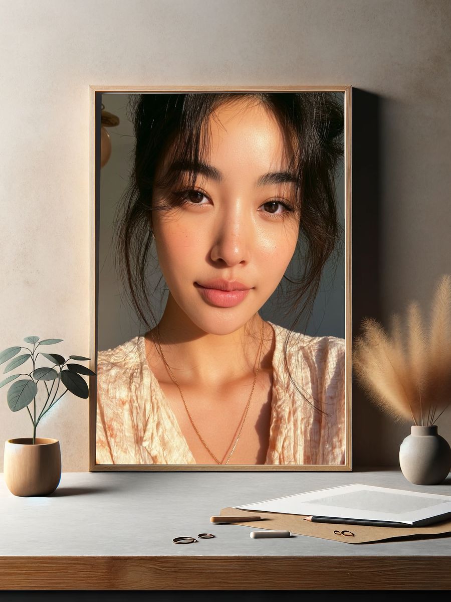 Sunlit Portrait Photography Poster. — room view 2