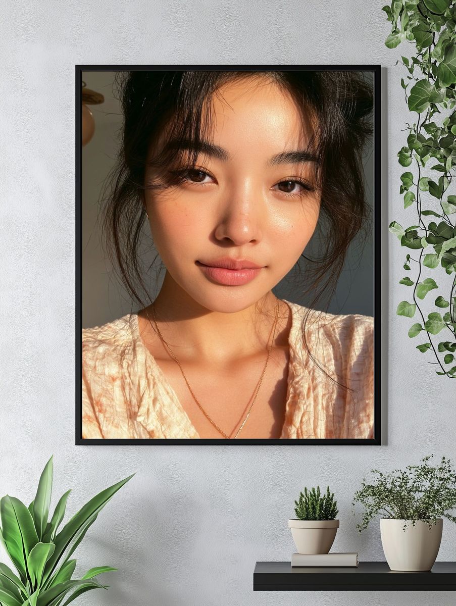 Sunlit Portrait Photography Poster. — room view 4