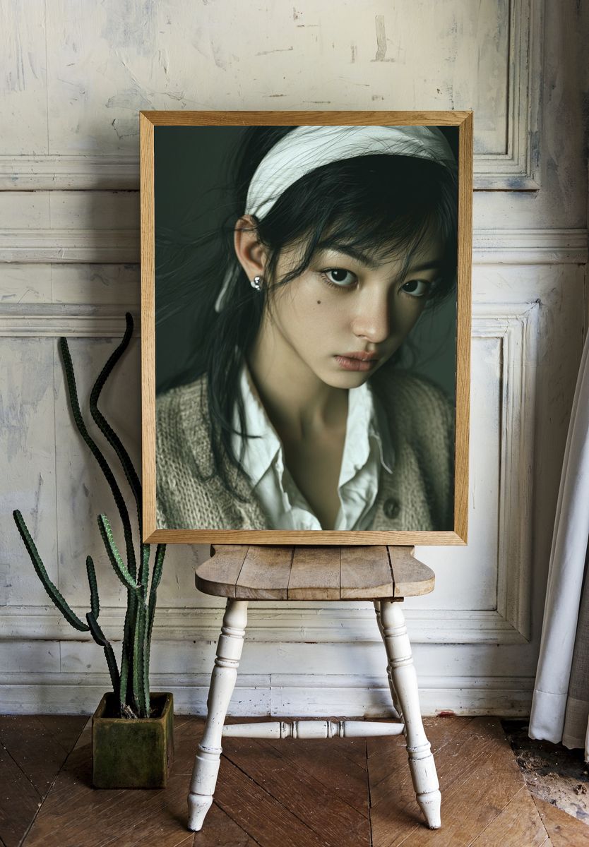 Intense Portrait Photography Poster. room preview