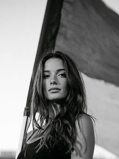 Black and White Fashion Portrait Poster. poster