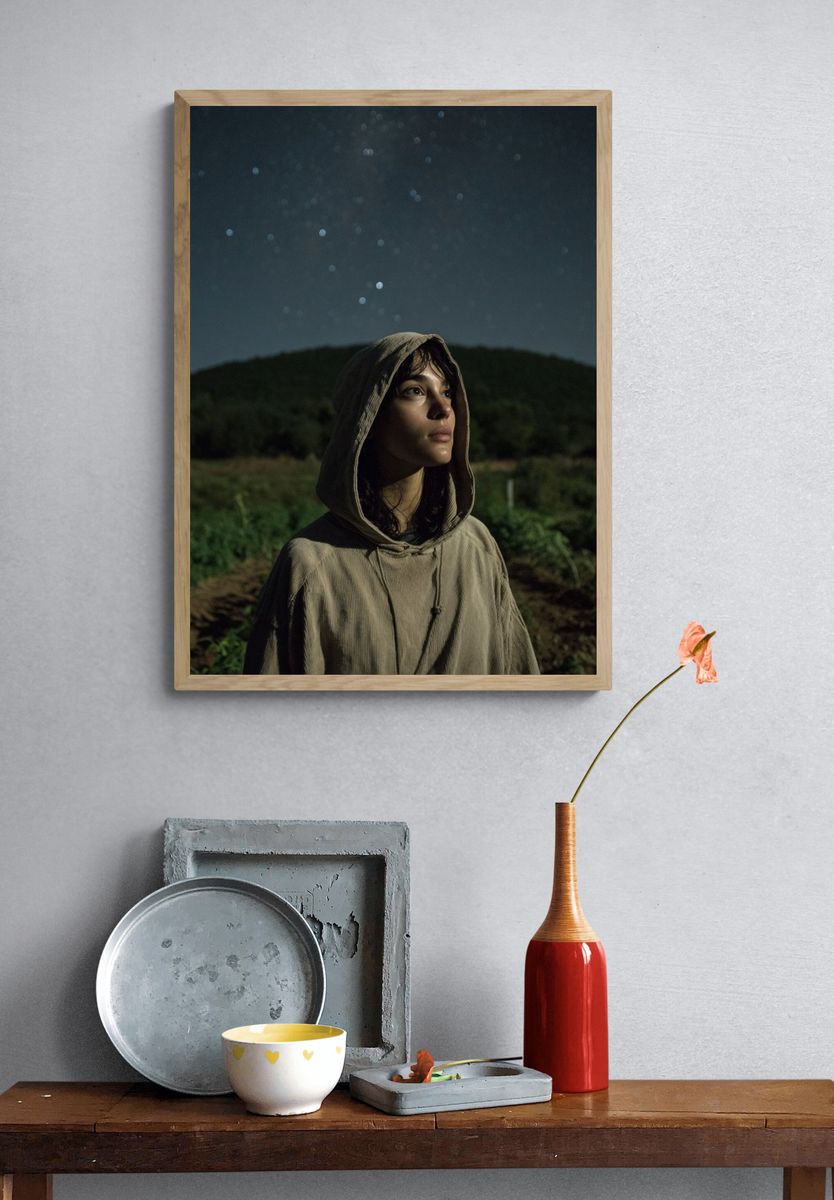 Stargazing Portrait Photography Poster. — room view 3