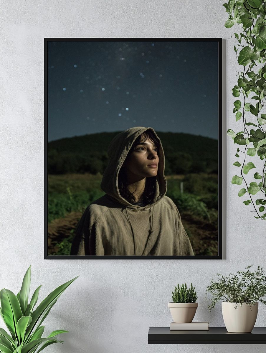 Stargazing Portrait Photography Poster. — room view 4