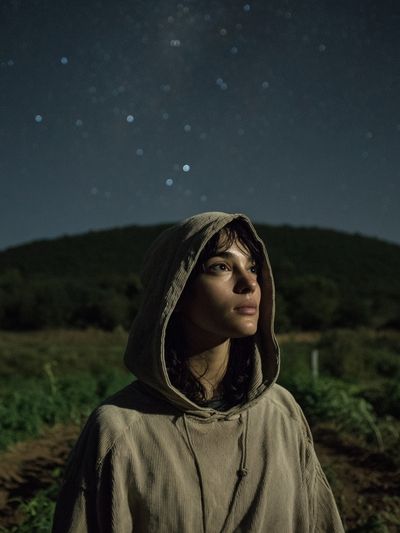 Stargazing Portrait Photography Poster. poster print