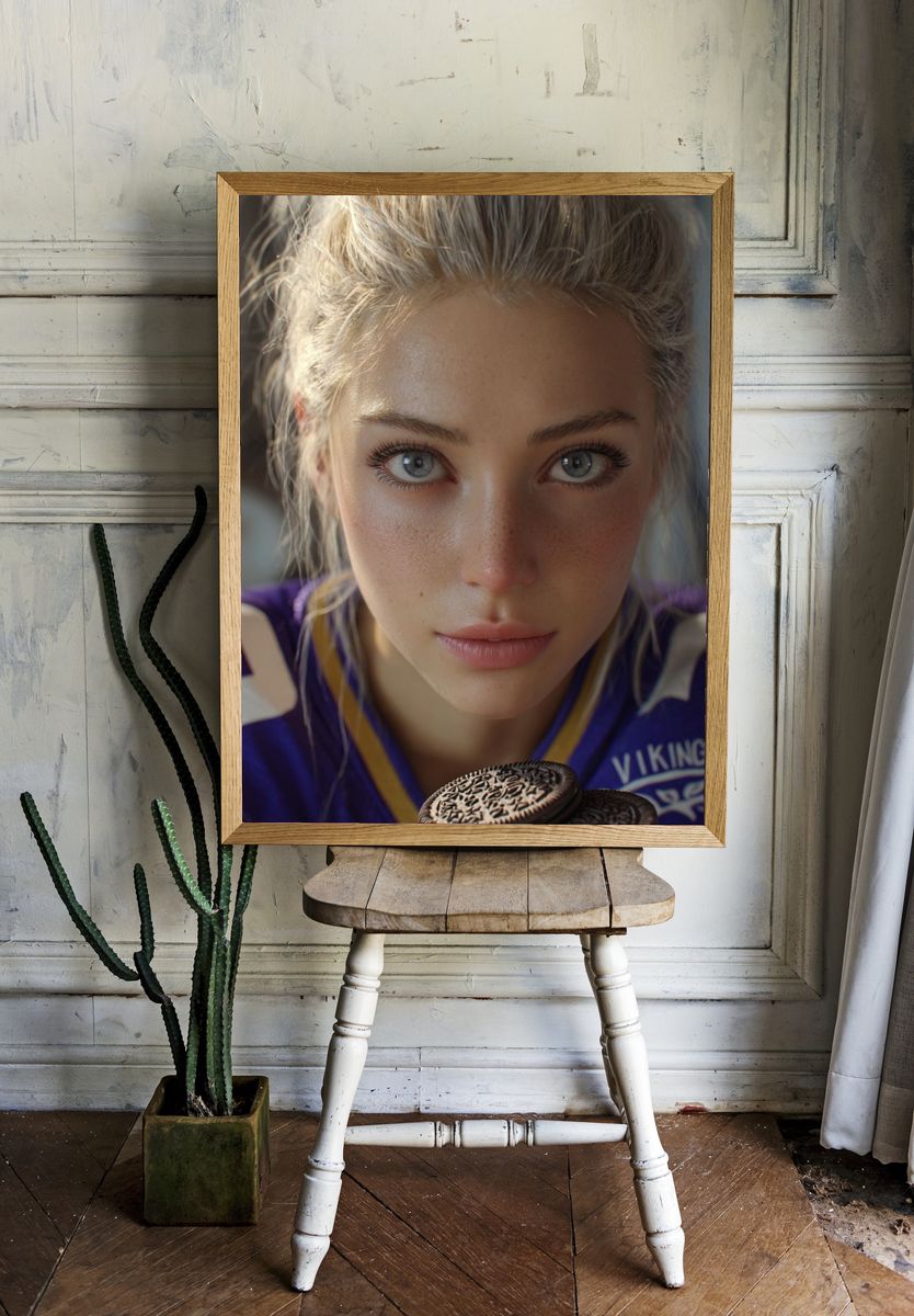 Portrait of a Vikings Fan Photography Poster. — room view 1