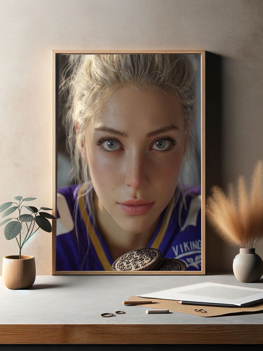 Portrait of a Vikings Fan Photography Poster. — room view 2