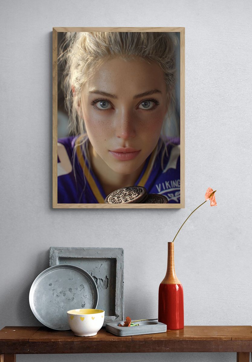 Portrait of a Vikings Fan Photography Poster. — room view 3