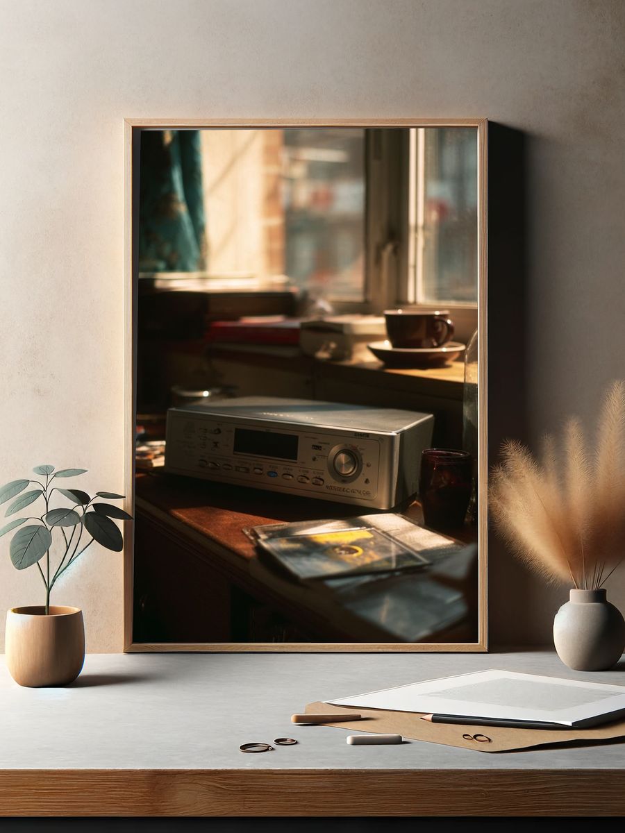 Sunlit Vinyl Still Life Poster. — room view 2