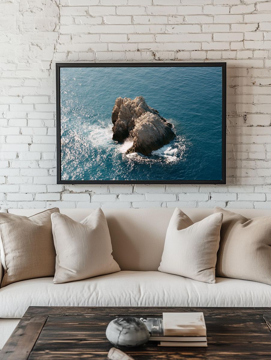 Rocky Sea Outcrop Photography Poster. room preview