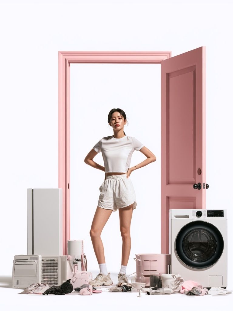 Pink Door Fashion Photography Poster. poster detail