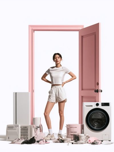 Pink Door Fashion Photography Poster.