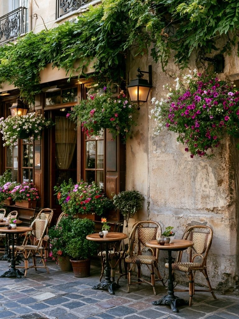 Parisian Café Terrace Photography Poster. poster detail