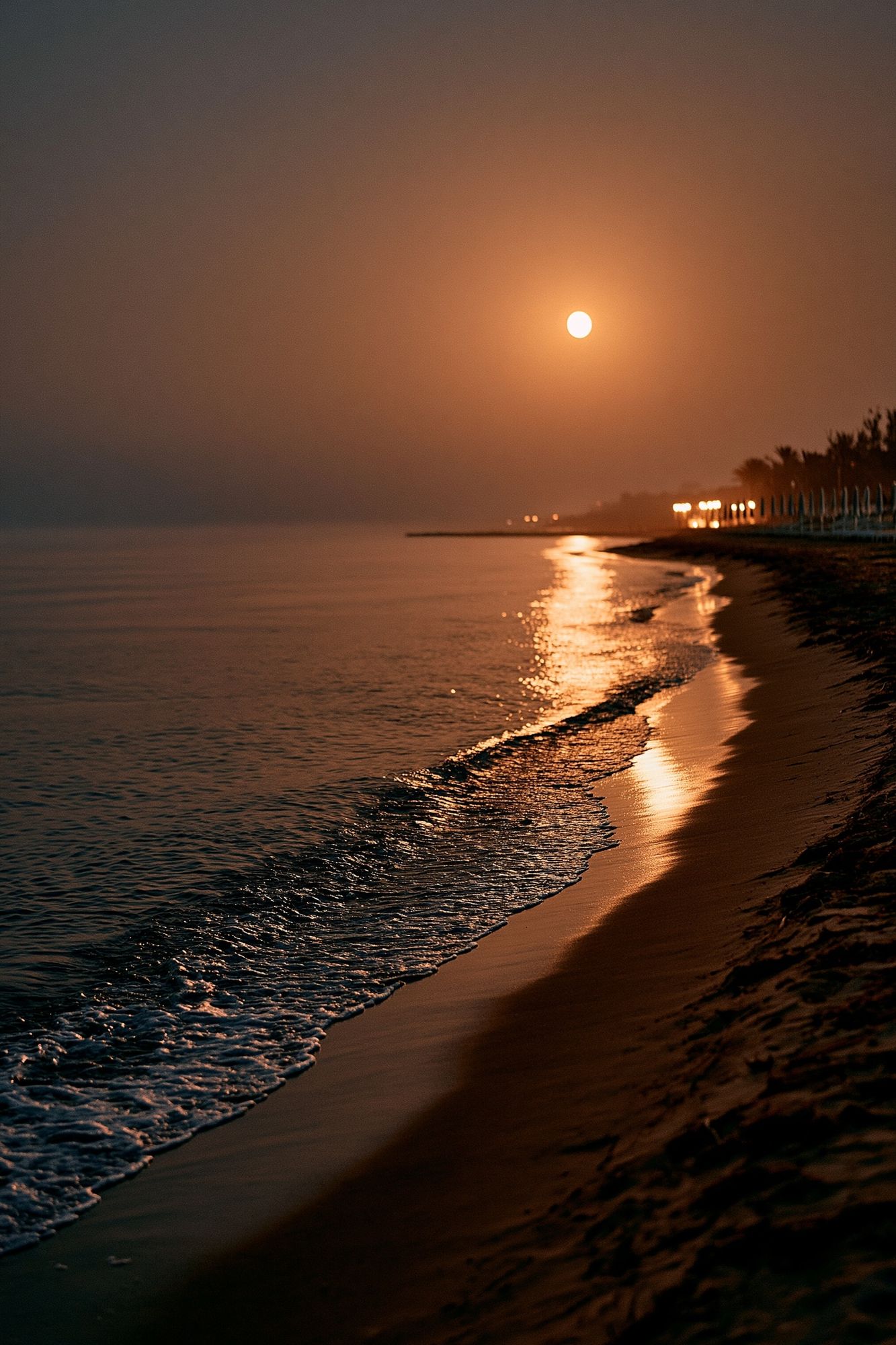 Moonlit Beach Sunset Photography Poster. poster — photography art