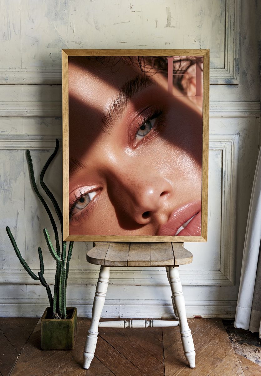 Editorial Beauty Close-Up Poster. — room view 1