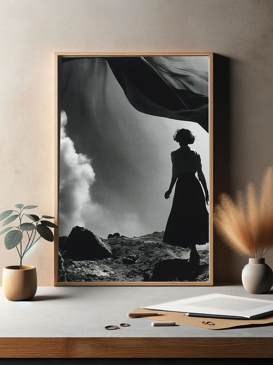 Silhouette in the Wind Photography Poster. — room view 2
