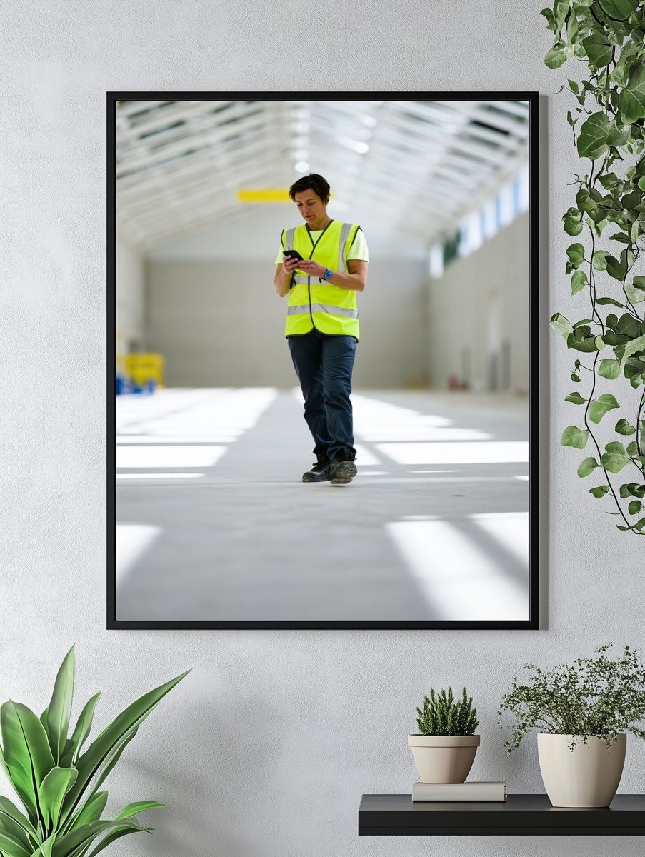 Warehouse Worker Photography Poster. — room view 4