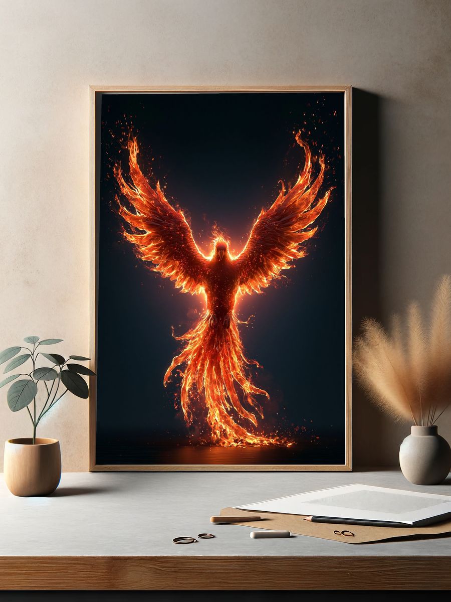 Phoenix Fire Wings Poster. — room view 2