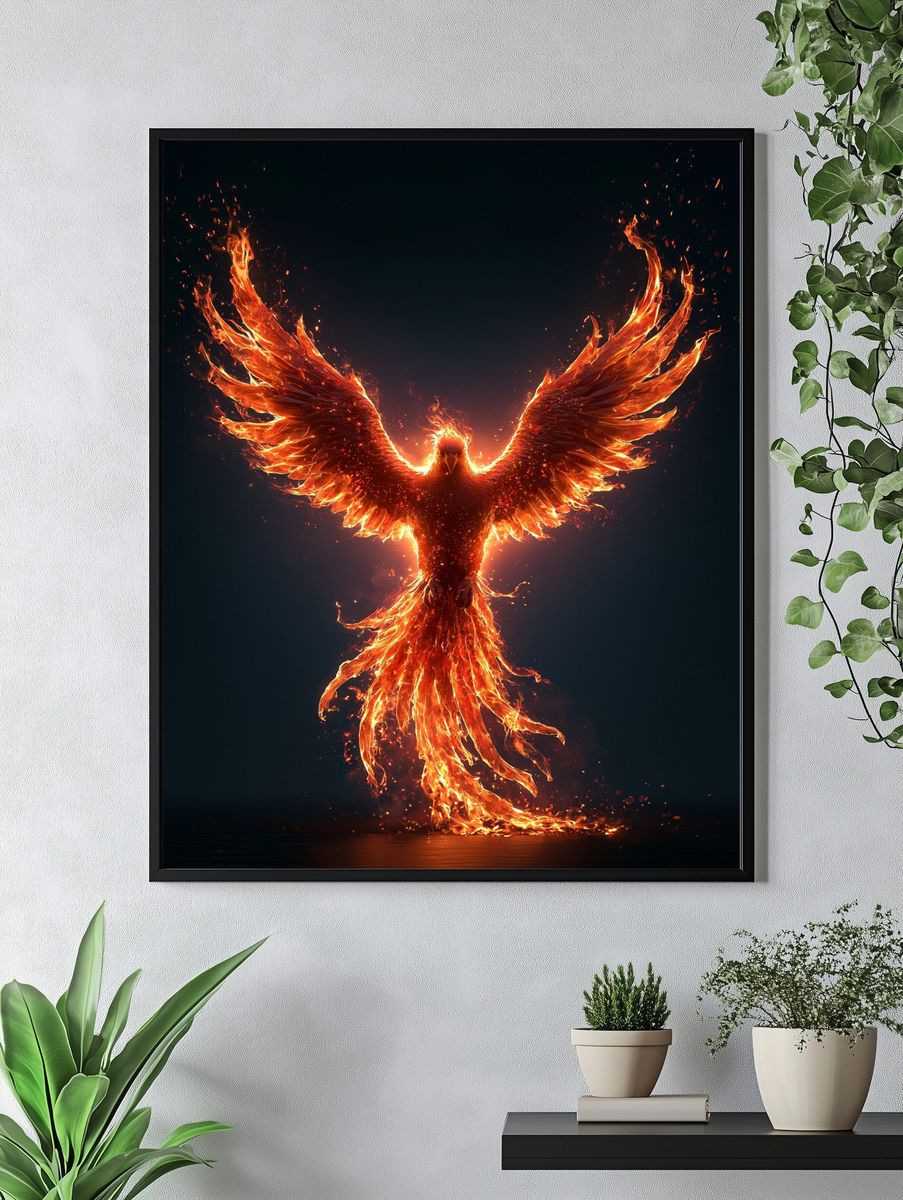 Phoenix Fire Wings Poster. — room view 4