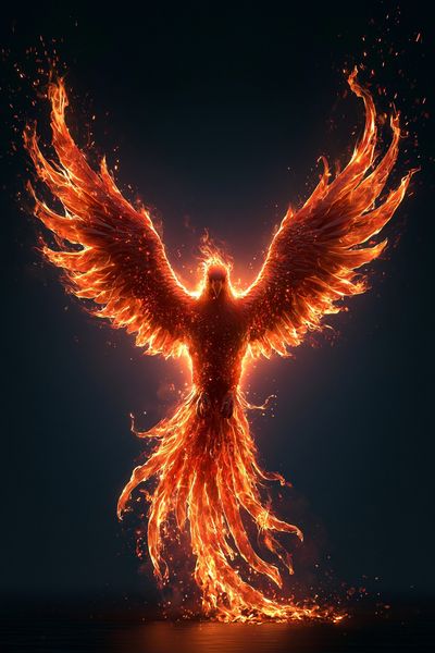 Phoenix Fire Wings Poster.