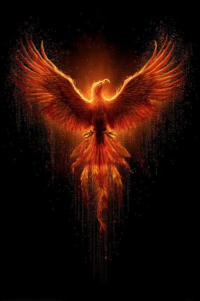 Phoenix Rising — Digital Art Print. poster print