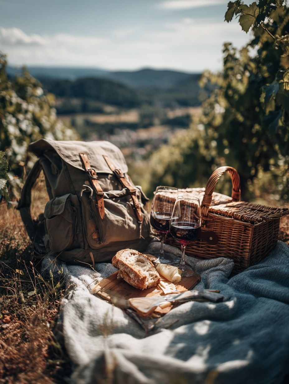 Picnic in the Vineyard — Photography Print. poster detail