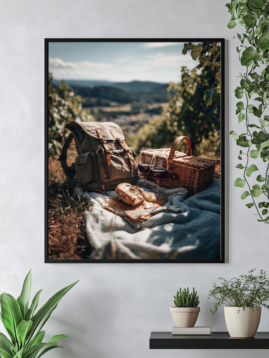 Picnic in the Vineyard — Photography Print. — room view 4