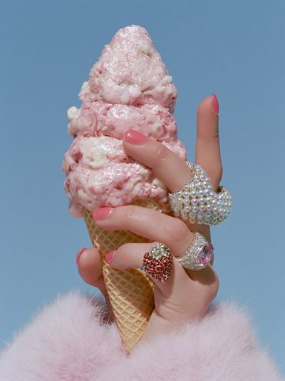 Pink Ice Cream Cone Photography Poster.